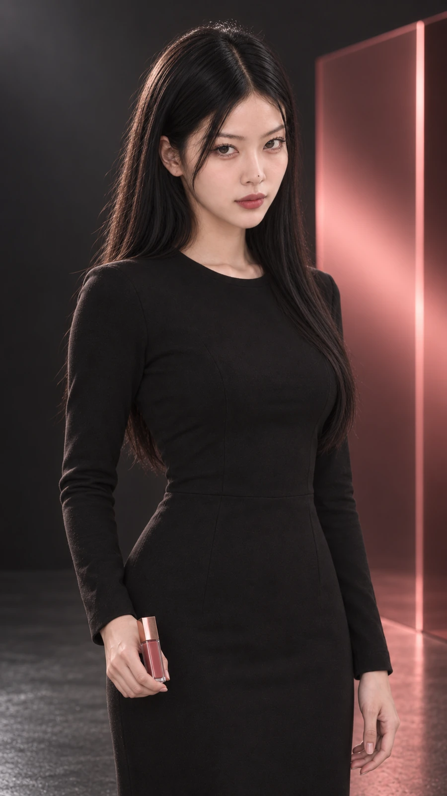 마은비 립 광고 · 블랙 드레스